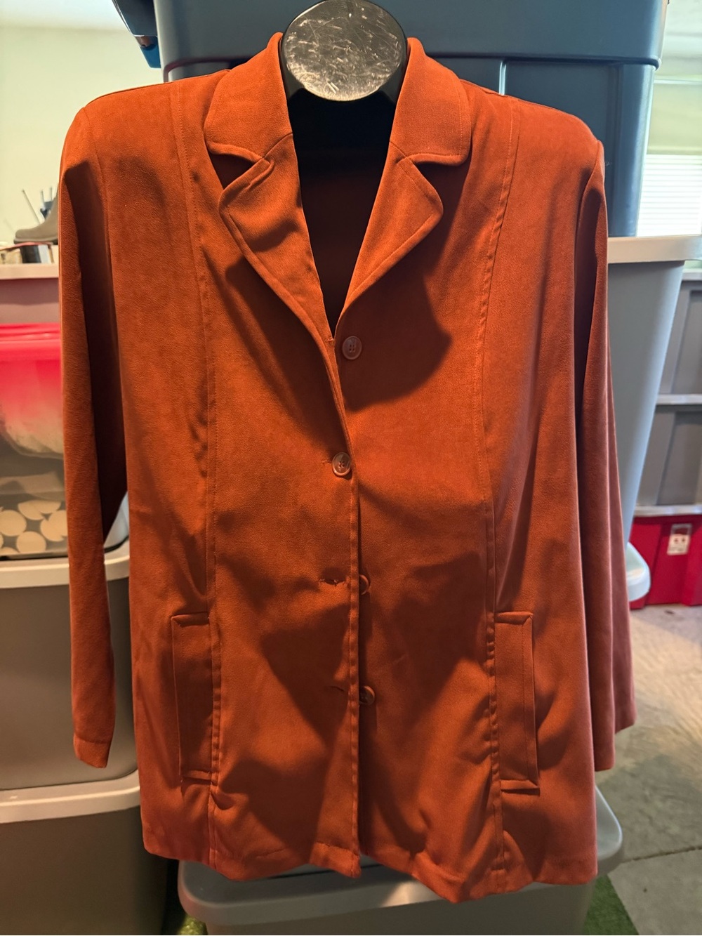 Womens Rust Button-Front Jacket p27